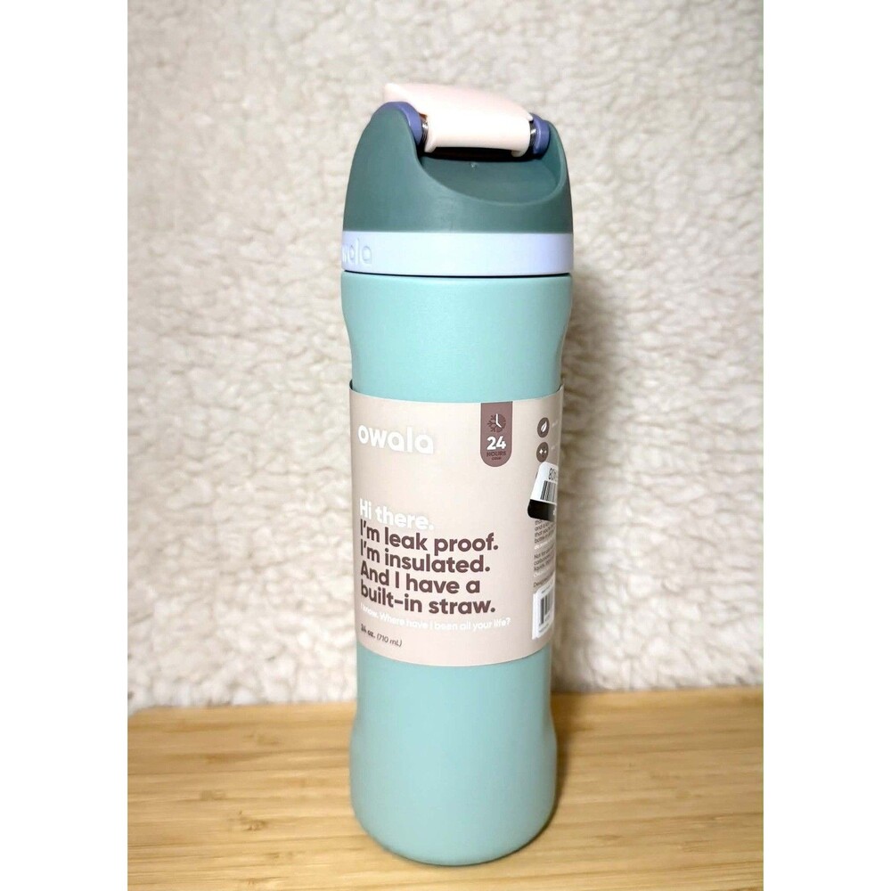 Owala 24oz FreeSip Stainless Steel Water Bottle Misty Meadow - Picture 3 of 8